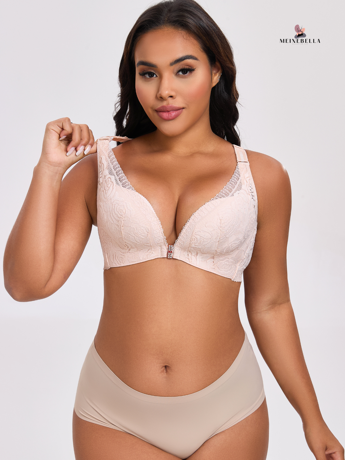 Meinebella™ BH Utan Bygel med Push-Up och Framknäppning