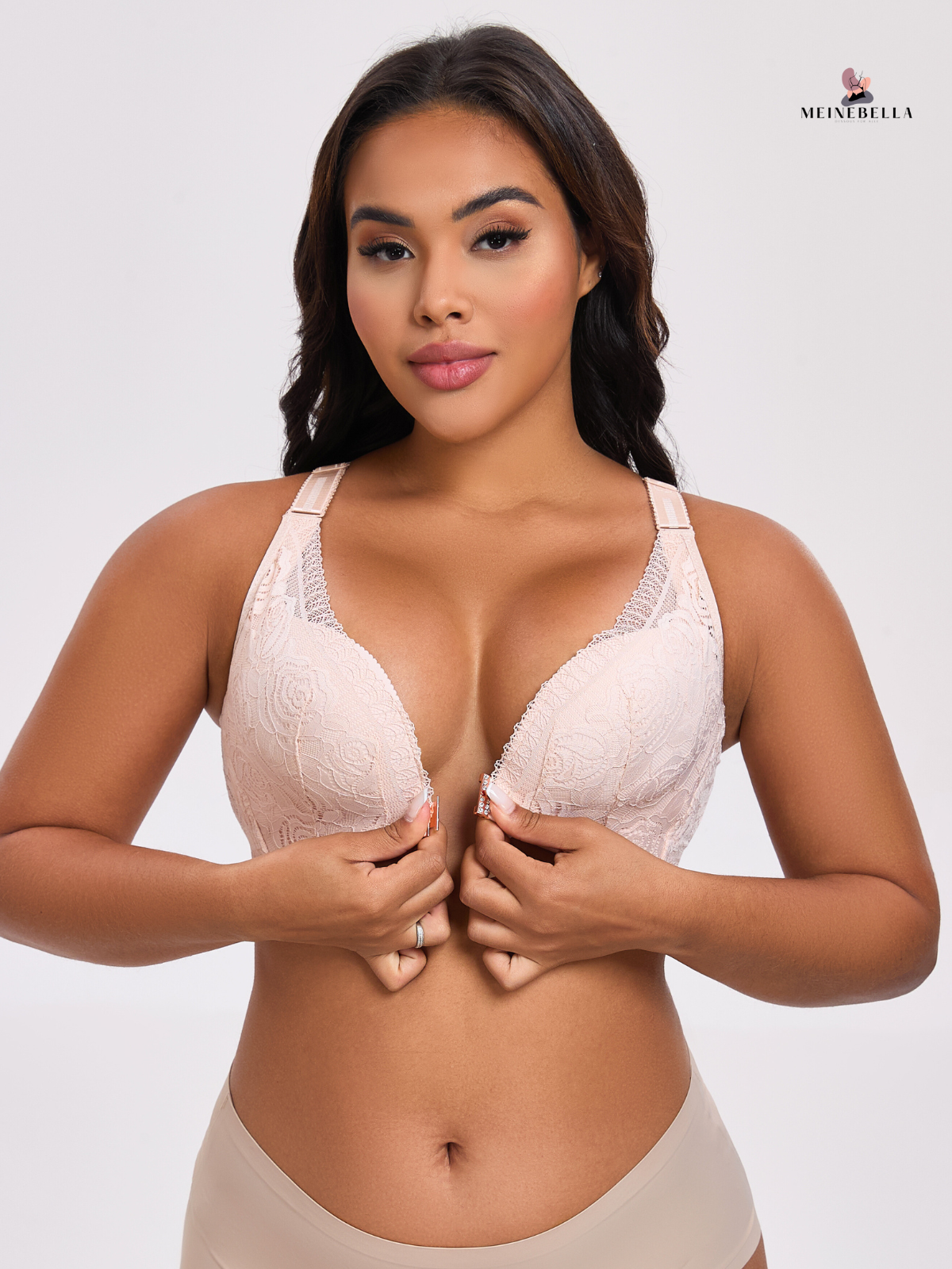Meinebella™ BH Utan Bygel med Push-Up och Framknäppning