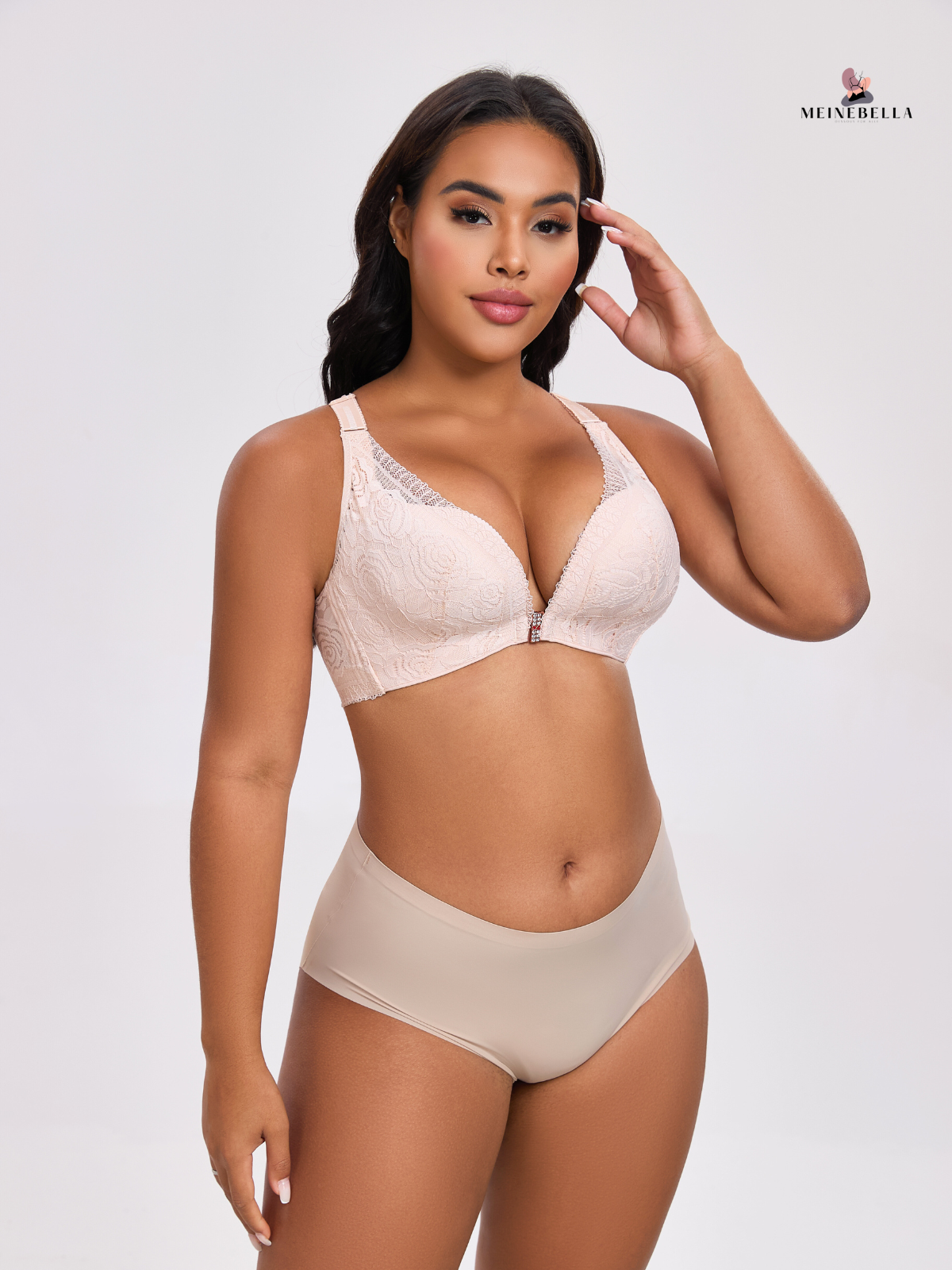 Meinebella™ BH Utan Bygel med Push-Up och Framknäppning