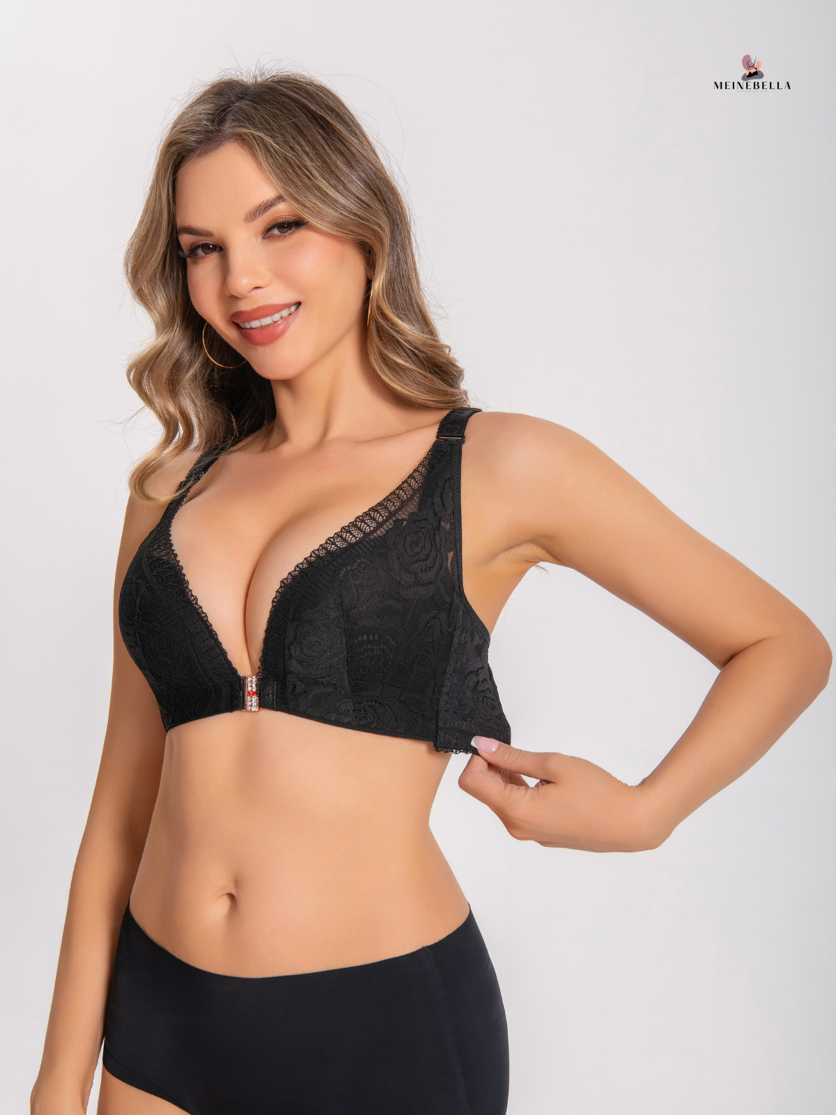Meinebella™ BH Utan Bygel med Push-Up och Framknäppning