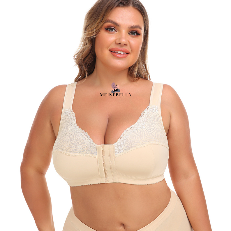 Meinebella™ BH med framknäppning och spets utan bygel