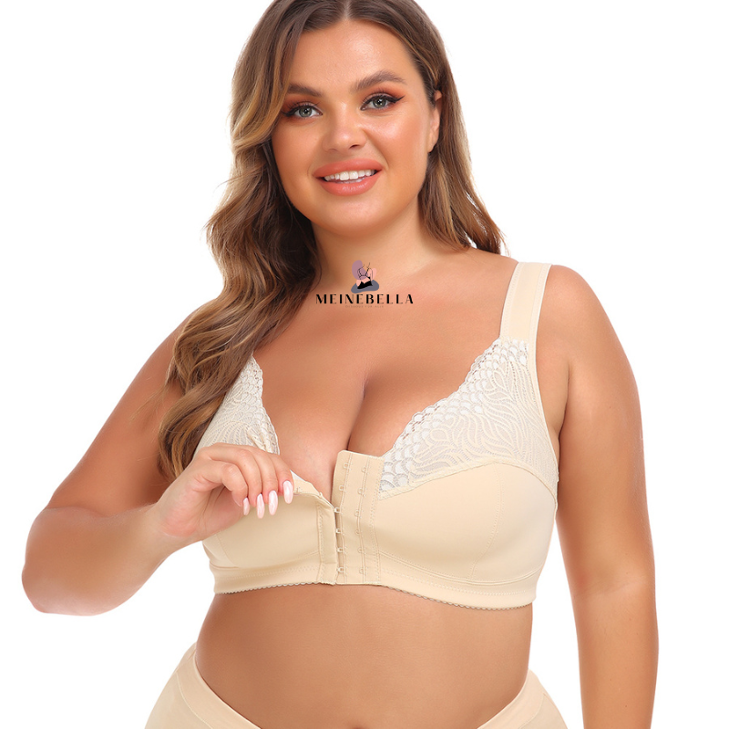 Meinebella™ BH med framknäppning och spets utan bygel