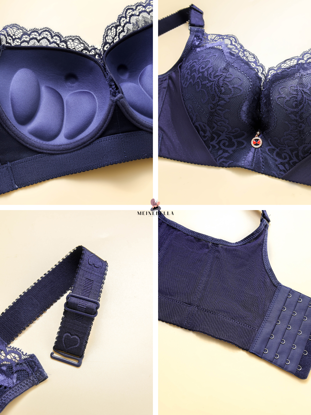 Meinebella™ Push-Up-BH med Spets i Extra Färger