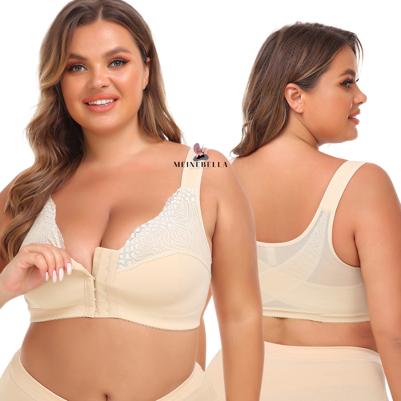 Meinebella™ BH med framknäppning och spets utan bygel